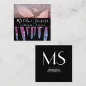 Krachtige schoonheidslip na druppelen vierkante visitekaartje (Voorkant / Achterkant)