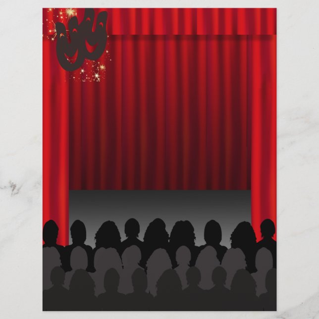 Krachtige scrapbootpapier voor theaterfase (Voorkant)