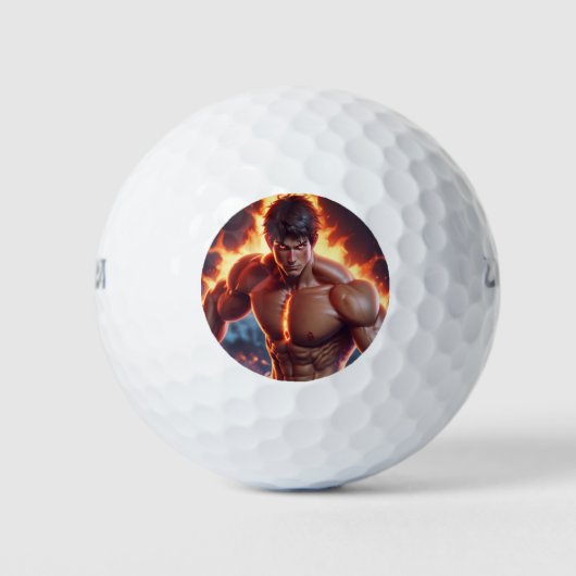 Krachtige Shot Golfbal Artistiek Ontwerp Golfballen (Voorkant)