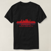 Krachtige silhouet van de Boston Massachusetts sky