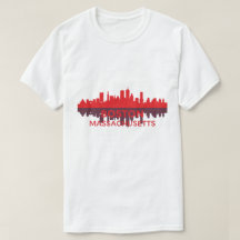 Krachtige silhouet van de Boston Massachusetts sky