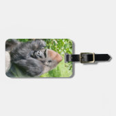 Krachtige Silverback Gorilla te midden van groen g Bagagelabel (Voorkant horizontaal)