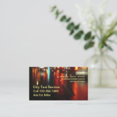 Krachtige Simple Taxi-service Visitekaartje (Staand voorkant)