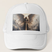 Krachtige St Michael de Aartsengel Trucker Hoed Pet (Voorkant)