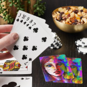 Krachtige stadsvrouw pokerkaarten (Insitu)