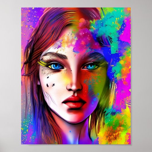 Krachtige stadsvrouw poster (Voorkant)