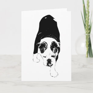 Krachtige Stap Hond Stuurt Moderne Empowerment Kaart