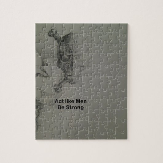 Krachtige Stelling: Handel Als Mannen, Wees Sterk Legpuzzel (Verticaal)