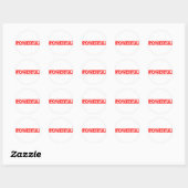 Krachtige stempel ronde sticker (Vel)