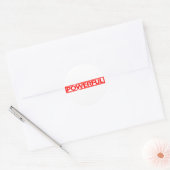 Krachtige stempel ronde sticker (Envelop)