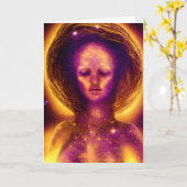 Krachtige ster vrouw alle gelegenheden kaart (Gele Bloem)