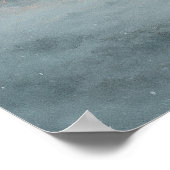 Krachtige stier in magische sneeuw landschap art p poster (Hoek)