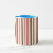 Krachtige streep roze bruin ree mok (Midden)