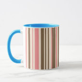 Krachtige streep roze bruin ree mok (Links)