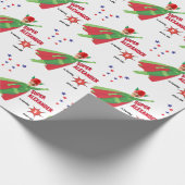 Krachtige superheld Boy Tremendous Birthday Gift Cadeaupapier (Hoek)