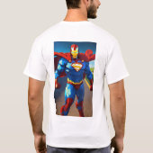 Krachtige superheld kunst aan de muur - Inspireren T-shirt (Achterkant)