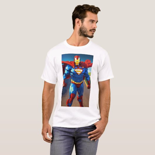 Krachtige superheld kunst aan de muur - Inspireren T-shirt (Voorkant volledig)