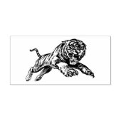 Krachtige Tijger Houten Kunst Stempel (Afrduk)