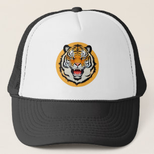 Krachtige Tijger Illustratie Trucker Pet
