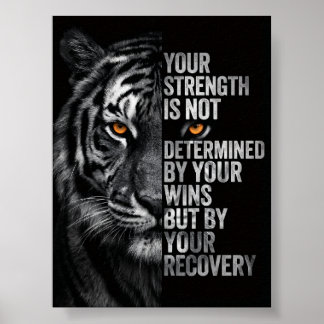 Krachtige Tijger Sterkte En Herstel Motivatie Poster