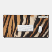 Krachtige Tijgerstreep Nepbont Bureaumat (Keyboard & Muis)