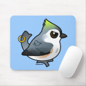 Krachtige Titmouse Muismat (Met muis)