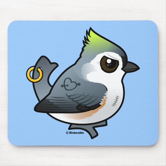 Krachtige Titmouse Muismat (Voorkant)