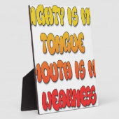 Krachtige tong zwakke mond prent fotoplaat (Zijkant)