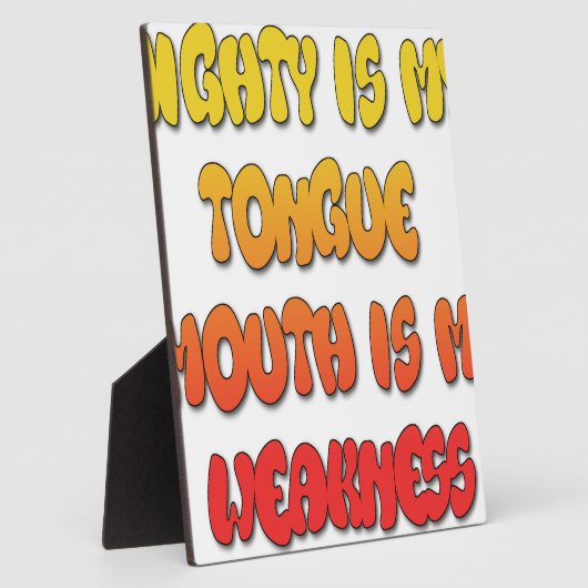 Krachtige tong zwakke mond prent fotoplaat (Zijkant)