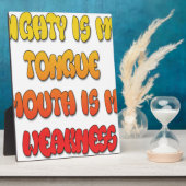 Krachtige tong zwakke mond prent fotoplaat (Zijkant)