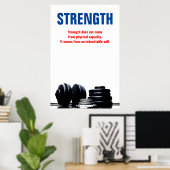 Krachtige training voor odybuilding Motivatie Poster (Thuiskantoor)