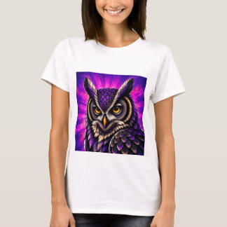 Krachtige Uil Vintage Wilde Dieren T-shirt