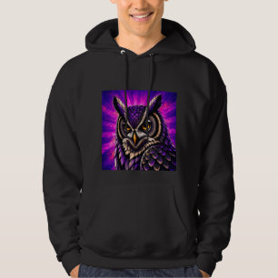 Krachtige Uil Vintage Wildlife Hoodie