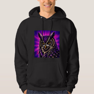 Krachtige Uil Vintage Wildlife Hoodie