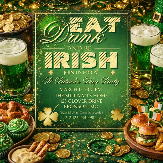 Krachtige uitnodiging voor St. Patrick's Day