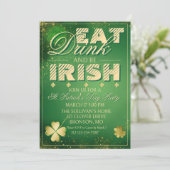 Krachtige uitnodiging voor St. Patrick's Day (Staand voorkant)