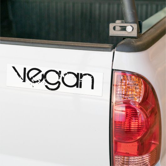 Krachtige Vegan Bumpersticker (Op Truck)
