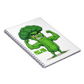 Krachtige Veggies Club - Flexende Broccoli Grappig Notitieboek (Rechterzijde)