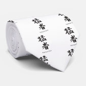Krachtige vent in Kanji lettering Stropdas (Opgerold)