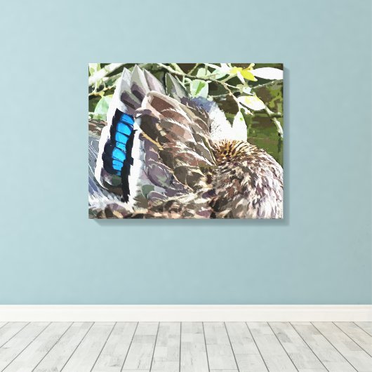 KRACHTIGE VEREN CANVAS AFDRUK (Insitu (Houten vloer))