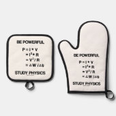 Krachtige vergelijkingen van de Macht Studie Fysic Ovenwant & Pannenlap Set (Voorkant)