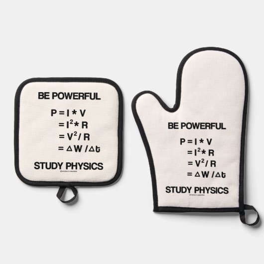 Krachtige vergelijkingen van de Macht Studie Fysic Ovenwant & Pannenlap Set (Voorkant)