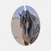 Krachtige versiering van de hengst metalen ornament (Voorkant links)