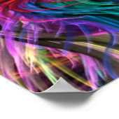 Krachtige vezelkunst: kleurrijke regenboogbeelden poster (Hoek)