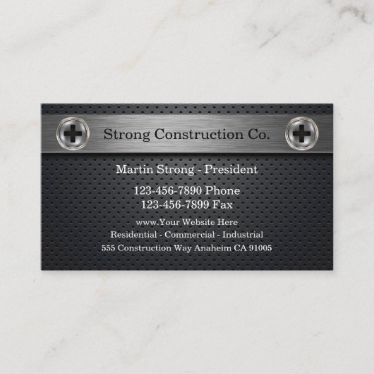 Krachtige Visitekaartjes voor aangepaste construct (Voorkant)