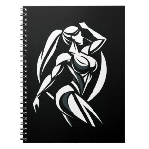 Krachtige Vrouw Fitness Persoonlijke Training Mini Notitieboek