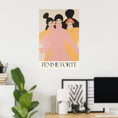 Krachtige Vrouwen Art Deco Print Mode-illustratie (Thuiskantoor)