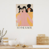 Krachtige Vrouwen Art Deco Print Mode-illustratie (Keuken)