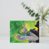 KRACHTIGE VROUWEN IN GROENE GELLOW BRIEFKAART (Staand voorkant)