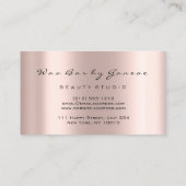 Krachtige wasstreepjes glitter druist Roos roze Visitekaartje (Achterkant)